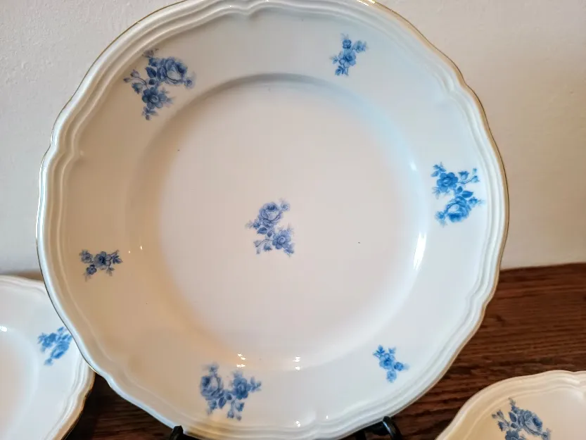 PLATO PLAYO FLORES AZUL BAVARIA MARIE LUISE