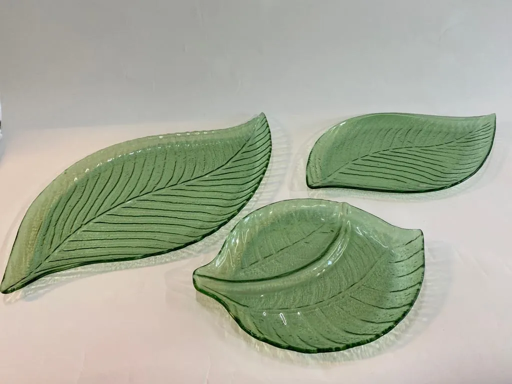 BANDEJA HOJA VITREA VERDE MEDIANO 38X20 (HV02)