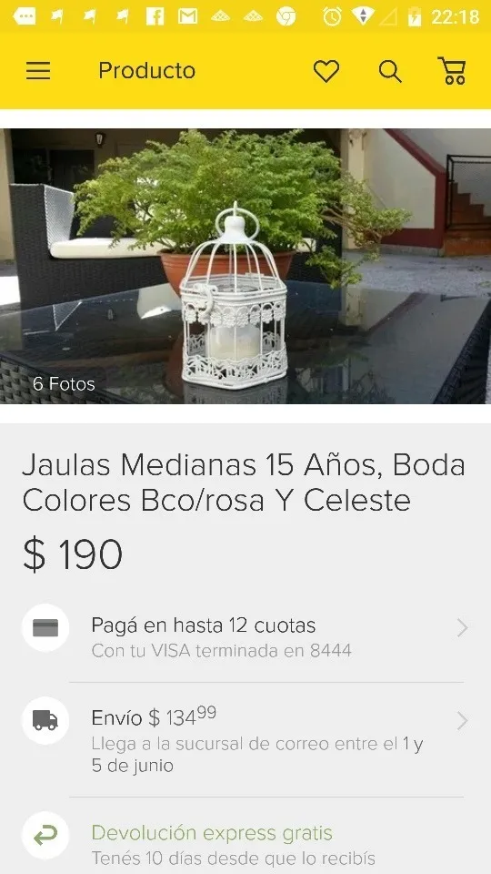 JAULA HEXAGONAL CHICA