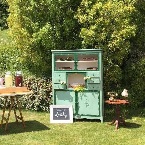 MUEBLE COCINA VAJILLERO  VERDE PROVENZAL CAMPO   1.10 x 0.37 x 1.60 alt.