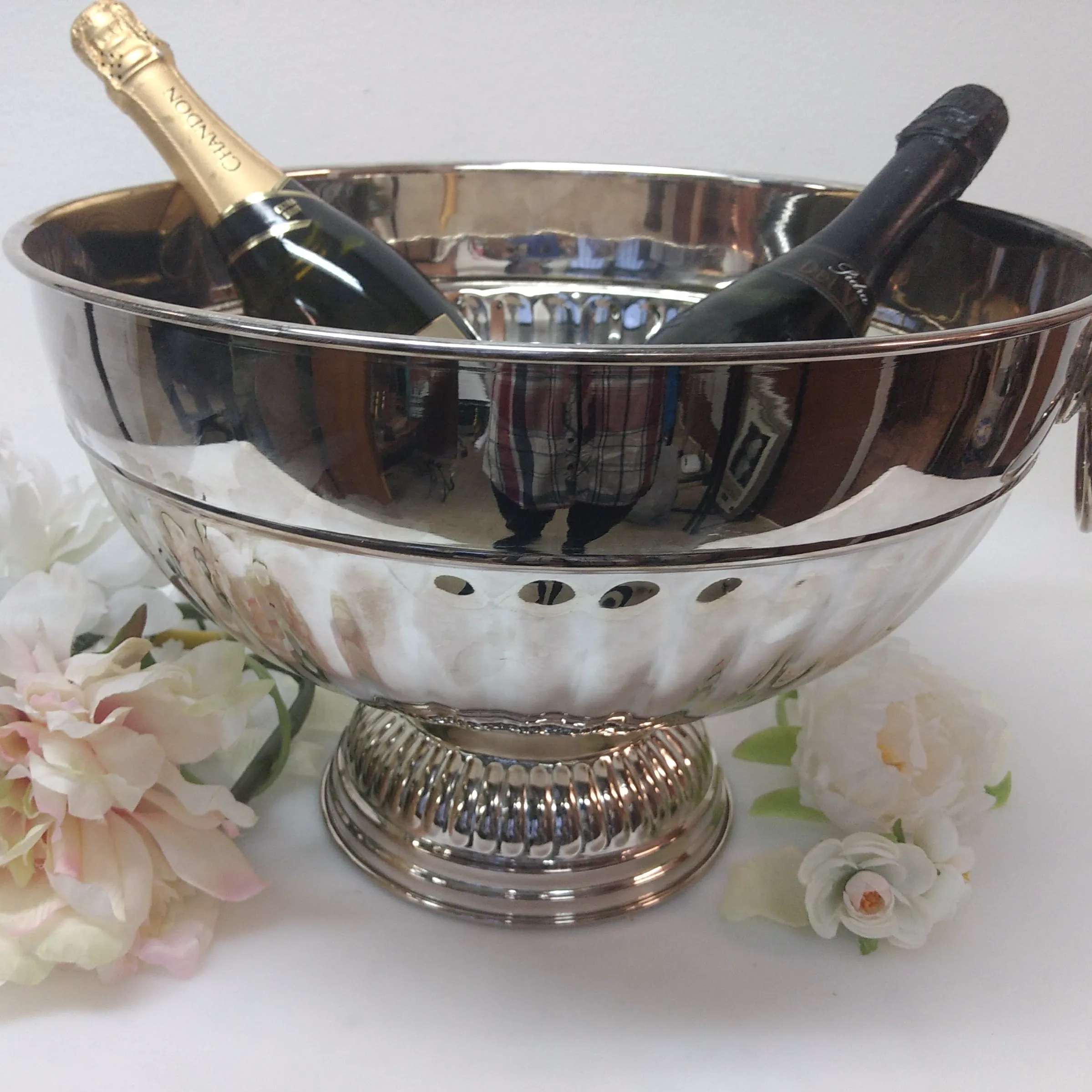GRAN  CHAMPAGNERA PLATA CHANDON-diam 39, alt 16 cm