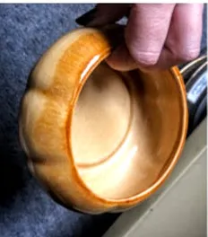 CAZUELA  DE CERÁMICA COLOR CARAMELO 