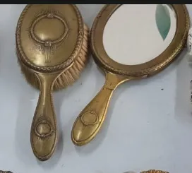 CEPILLO DE MANO BRONCE LABRADO  "ART DECO"