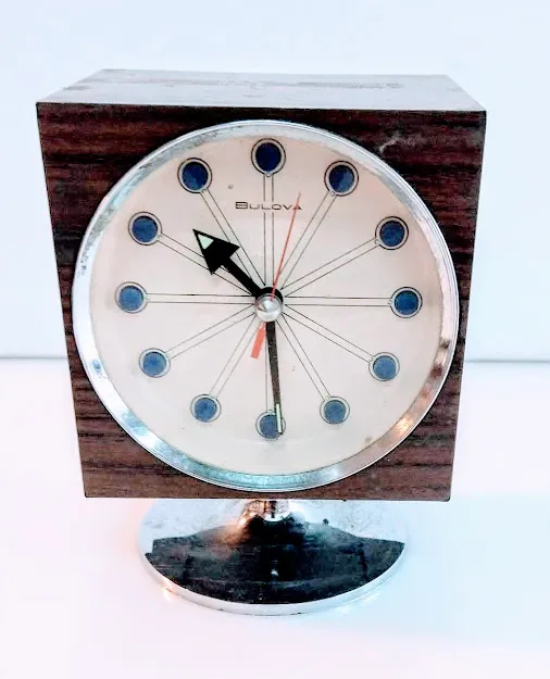 RELOJ DE MESA BULOVA  RETRO  ART DECO  