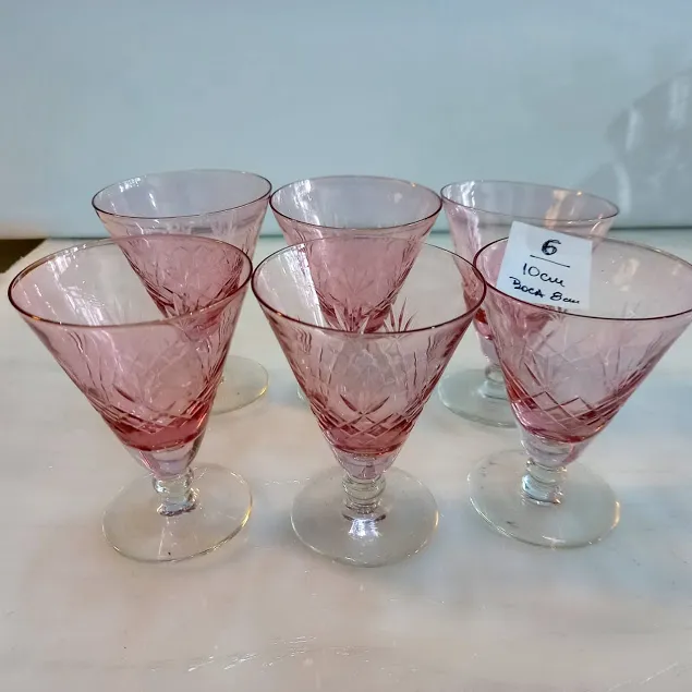 COPA  CRISTAL  ROSA ANTIQUE  "F"  1 0 X 8 CM 