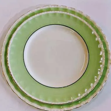PLATO POSTRE  INGLES VERDE  GRINDLEY- 20 CM
