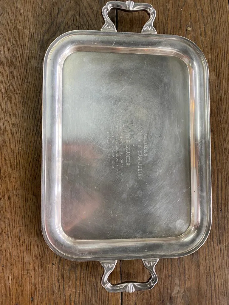 BANDEJA PLATA RECT. CON ASAS "BPR12"  39X29 CM