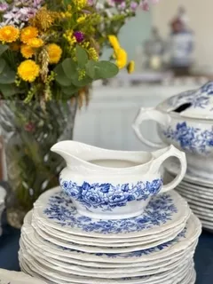 SALSERA  BLUE & WHITE PRINTEMPS - LARGO. 17 CM