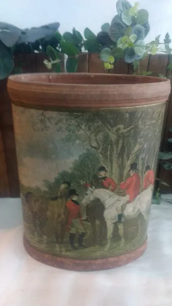 CESTO DE  RESIDUO  ESCENAS ECUESTRES  26 X 15 X 35 ALTO