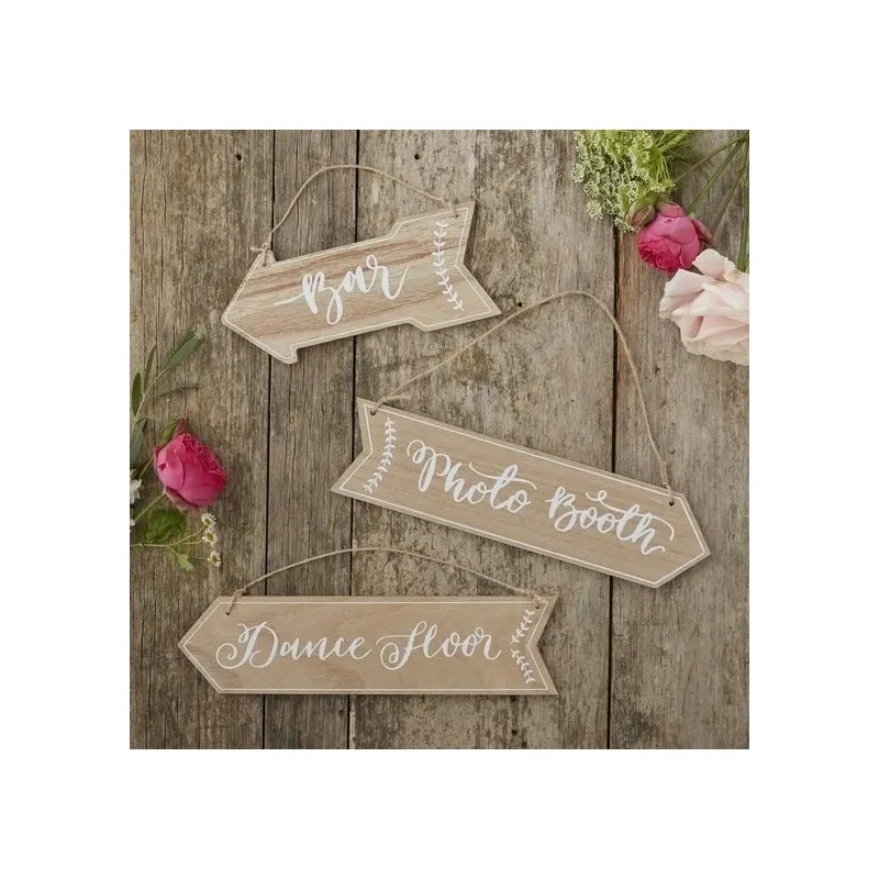 FLECHAS  INDICADORES DE MADERA 