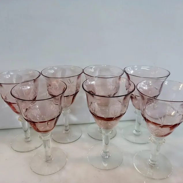 COPA  CRISTAL  ROSA ANTIQUE  "A"  16 X 9CM 