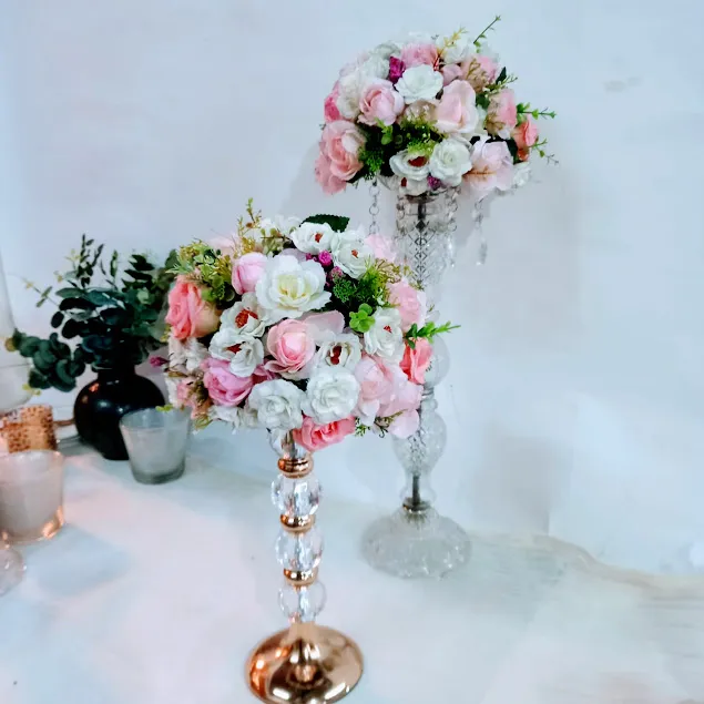 BOUQUET DE FLORES  ROSA  PASTEL  GRANDE- Nº1