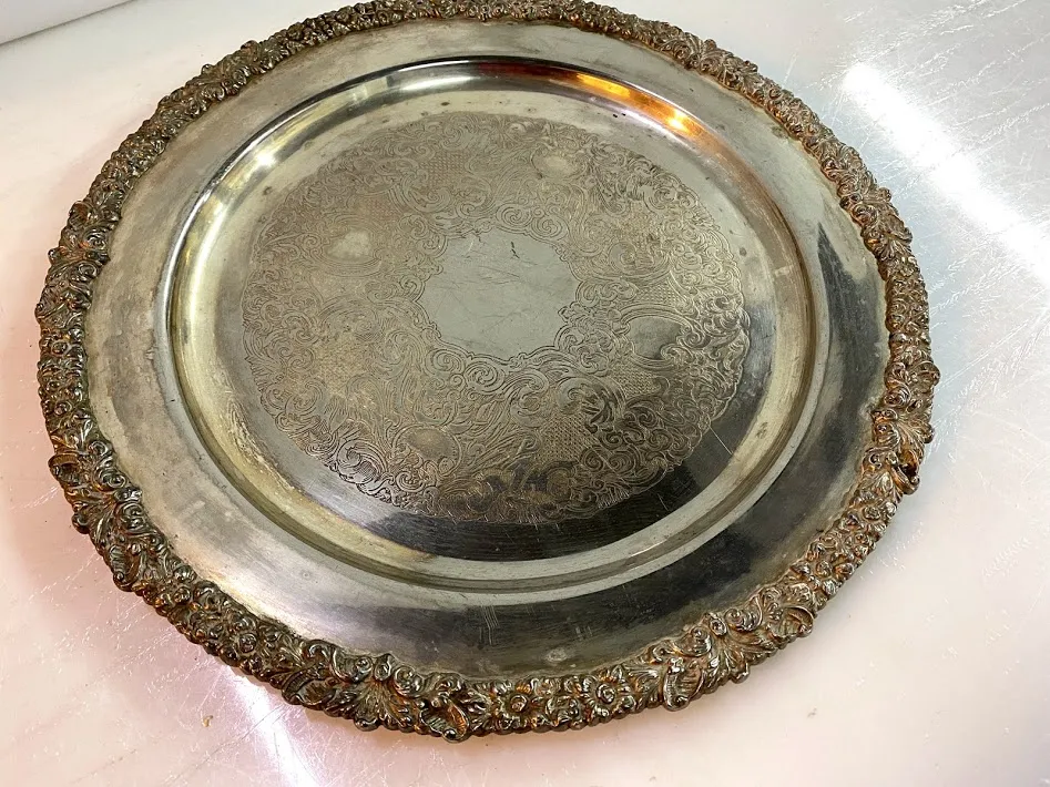 BANDEJA PLATA ANTIQUE "BPA 14" Diam 36 cm