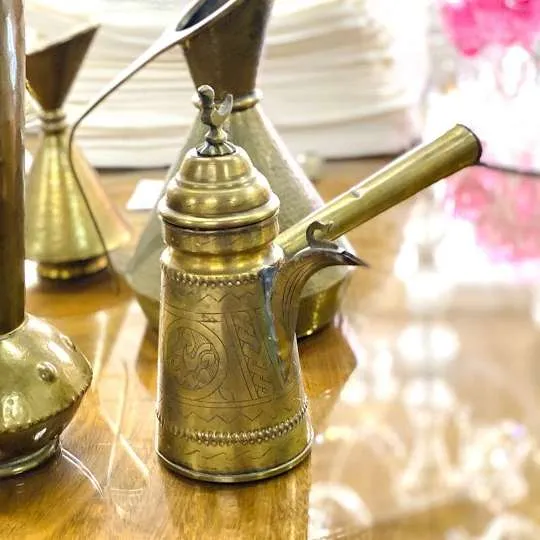 CAFETERA TURCA BRONCE LABRADO