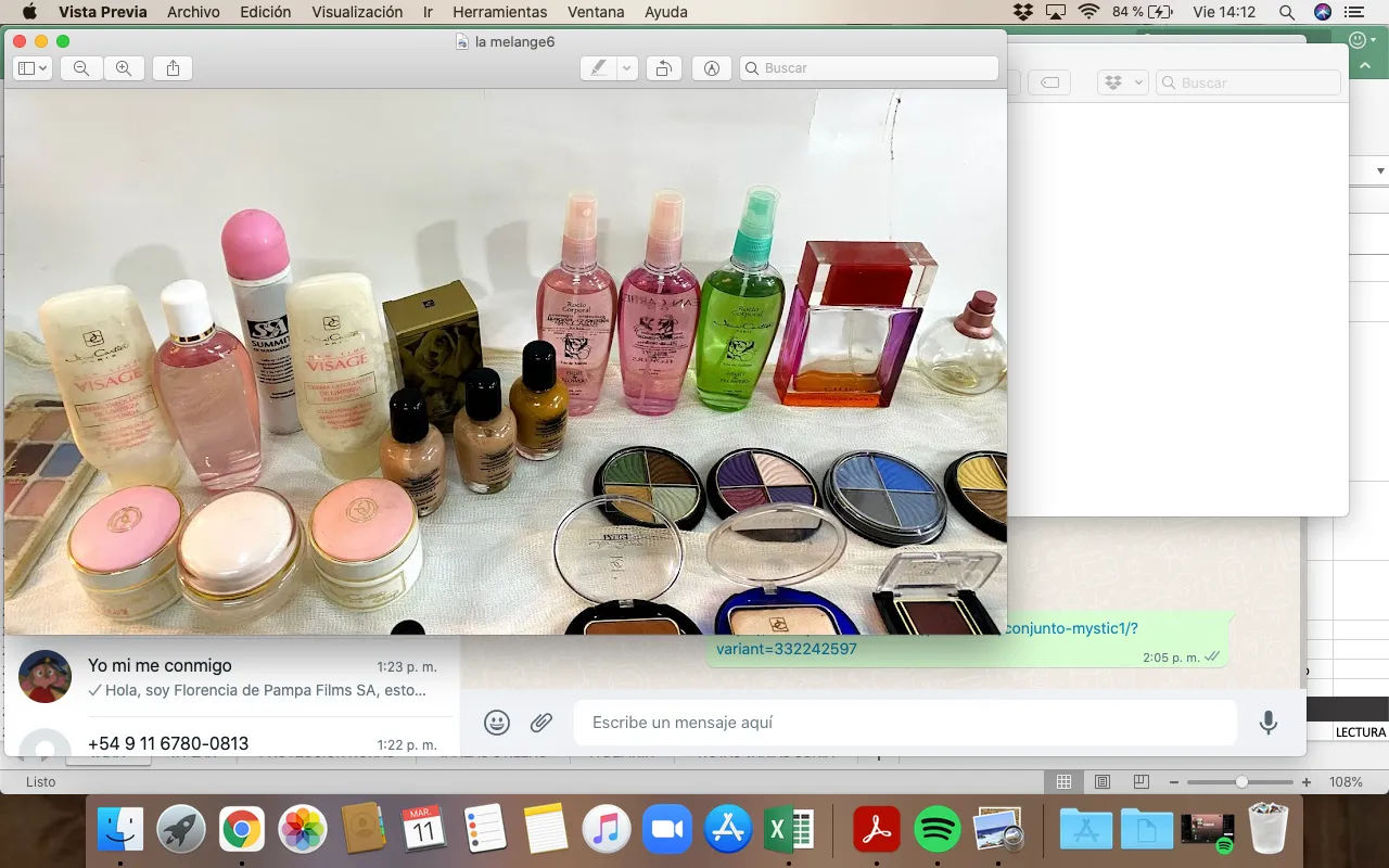 SET COSMETICOS, Y ELEMENTOS DE MAQUILLAJE 