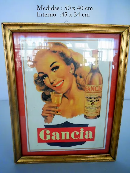 CUADRO PUBLICIDAD GANCIA  50 X 40 CM