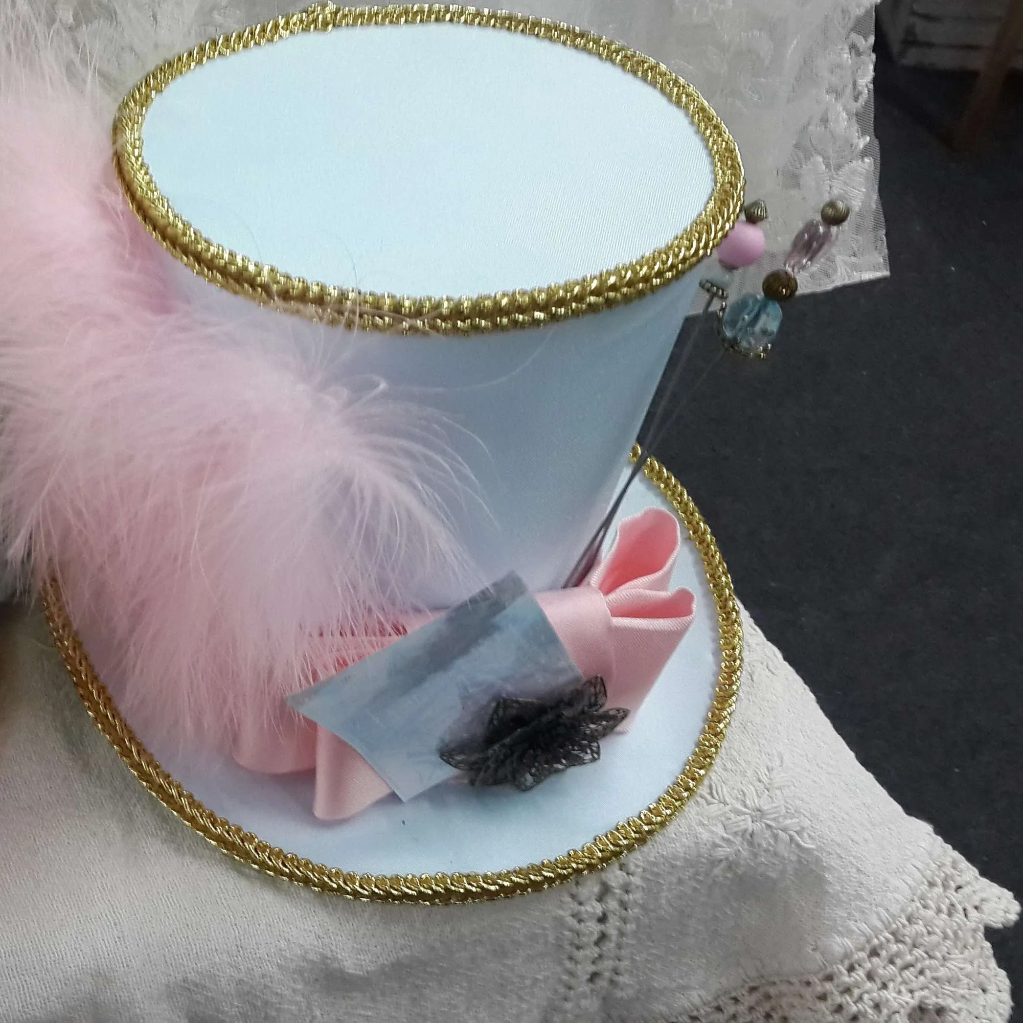 GALERA GRANDE  ALICIA  CELESTE  PASTEL  BASE : 20 X  ALT. 17 CM