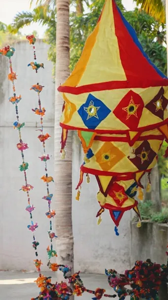 LAMPARA  HINDU - MARROQUI - COLORES.