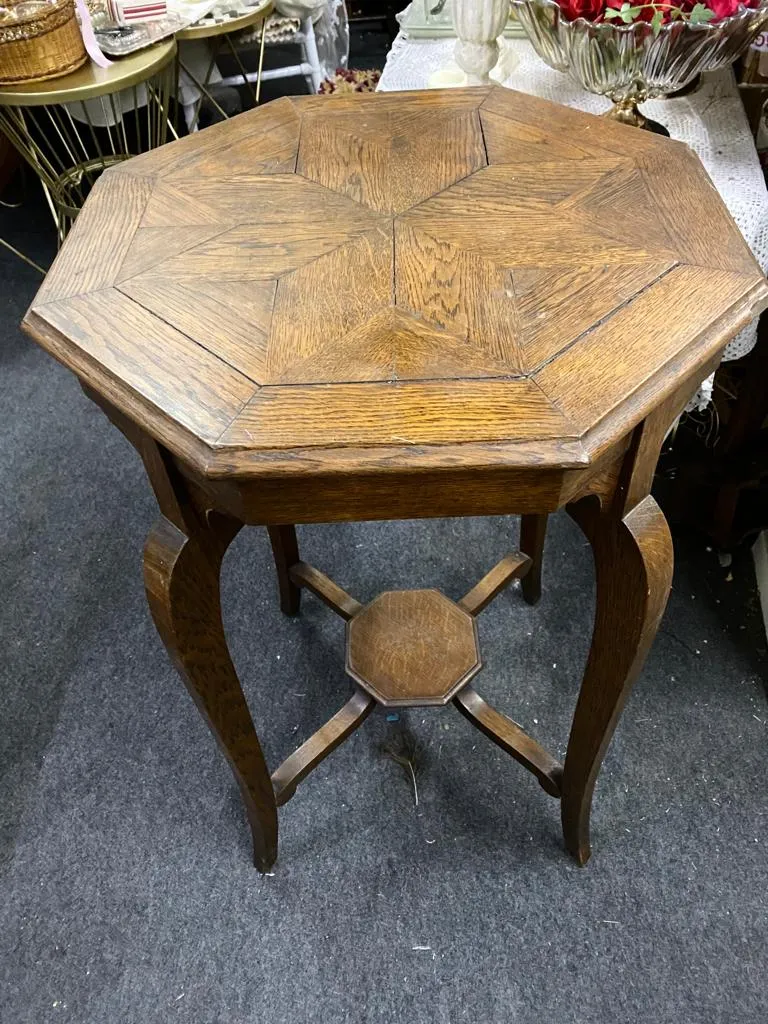 MESA DE SALA  OCTOGONAL DOBLE PLANO 48X48  cm.Alt 78