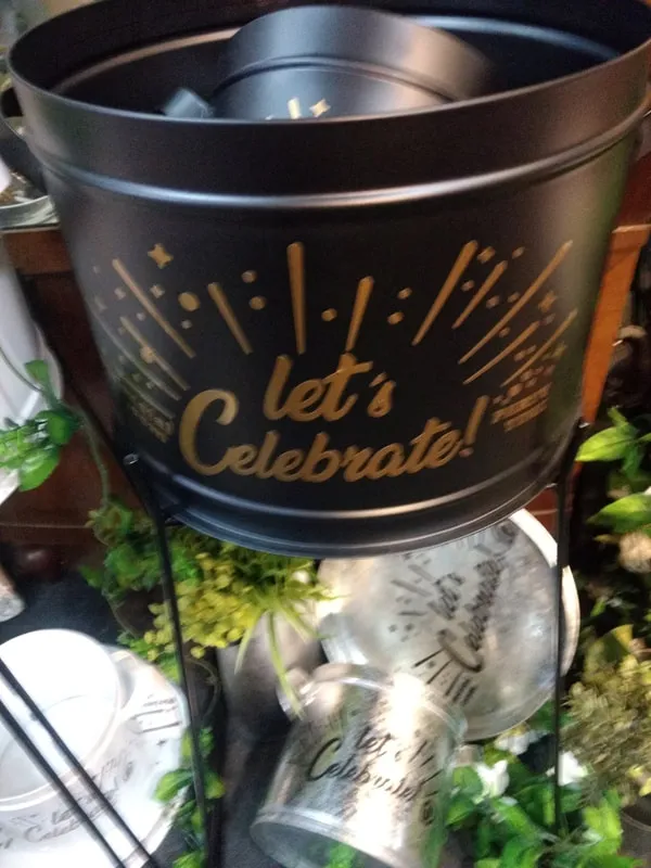 FRAPERA  Lets Celebrate  NEGRO - diam.35 alt.25 cm 