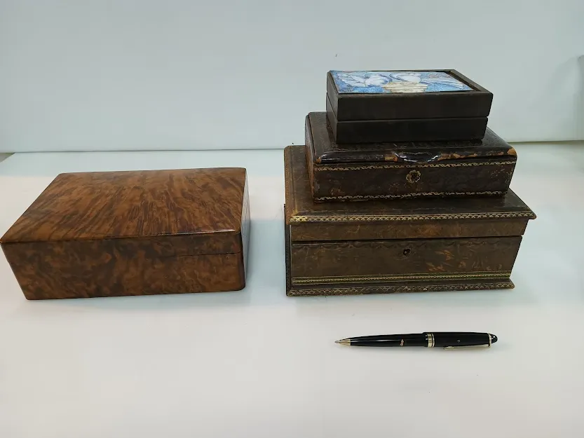 CAJITA TAPA ESMALTE ESTAMPADO PAJAROS