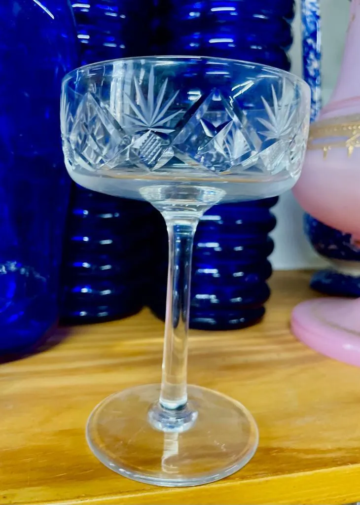 COPA CHAMPAGNE M.ANTONIETA ALTA TALLADA - "ROMBOS" - 14 CM14 CM