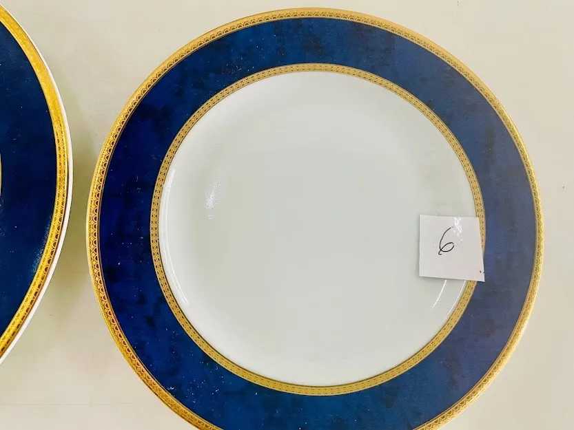 PLATO ENTRADA AZUL Y ORO GURAL 20 CM