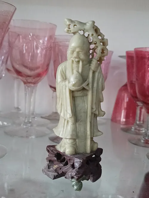 FIGURA MONJE CHINO MARMOL TALLADO - FMC- 16 CM