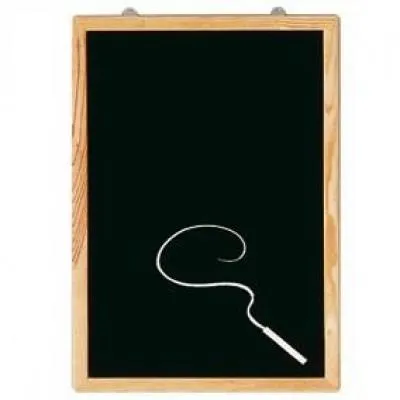 PIZARRA NEGRA  CON MARCO MADERA 60 X 40