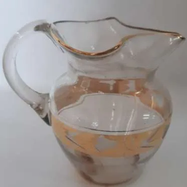 JARRA DE CRISTAL  Y ORO JCO3