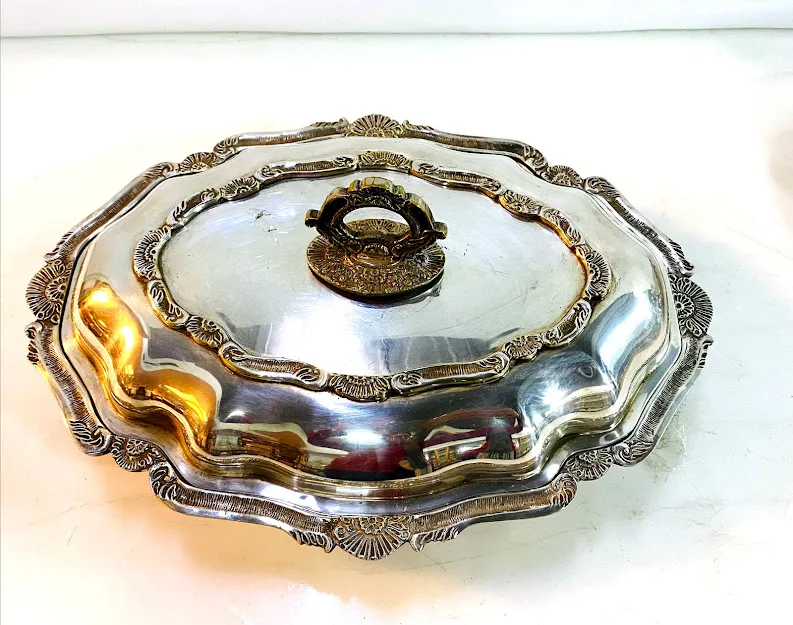GUISERA OVAL DE PLATA ANTIQUE  GPO 02 (38 X 28)