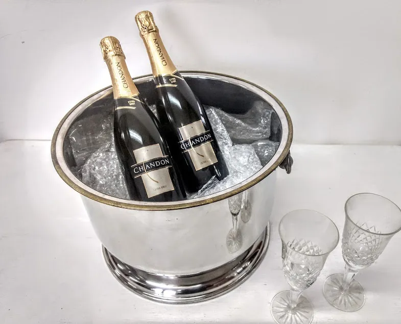 CHAMPAGNERA PLATA LUMAL GRANDE  ASAS  Diam 34 x 23 cm 