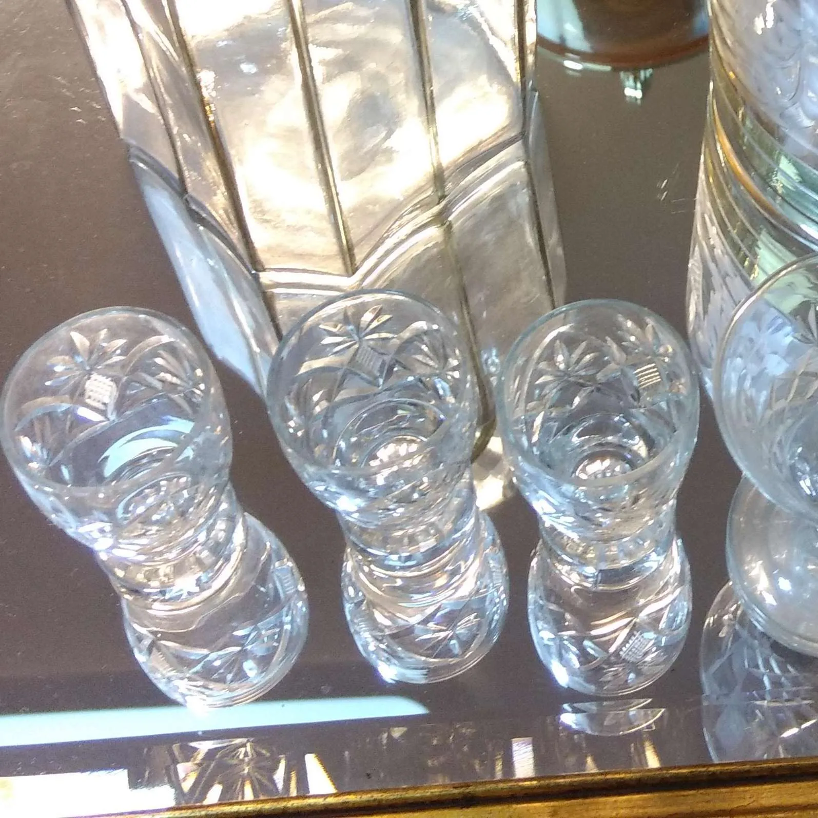 COPITAS DE LICOR CRISTAL ANTIQUES