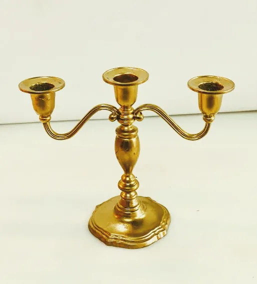 CANDELABRO CLASSIC ORO 3  VELAS alt. 19 cm