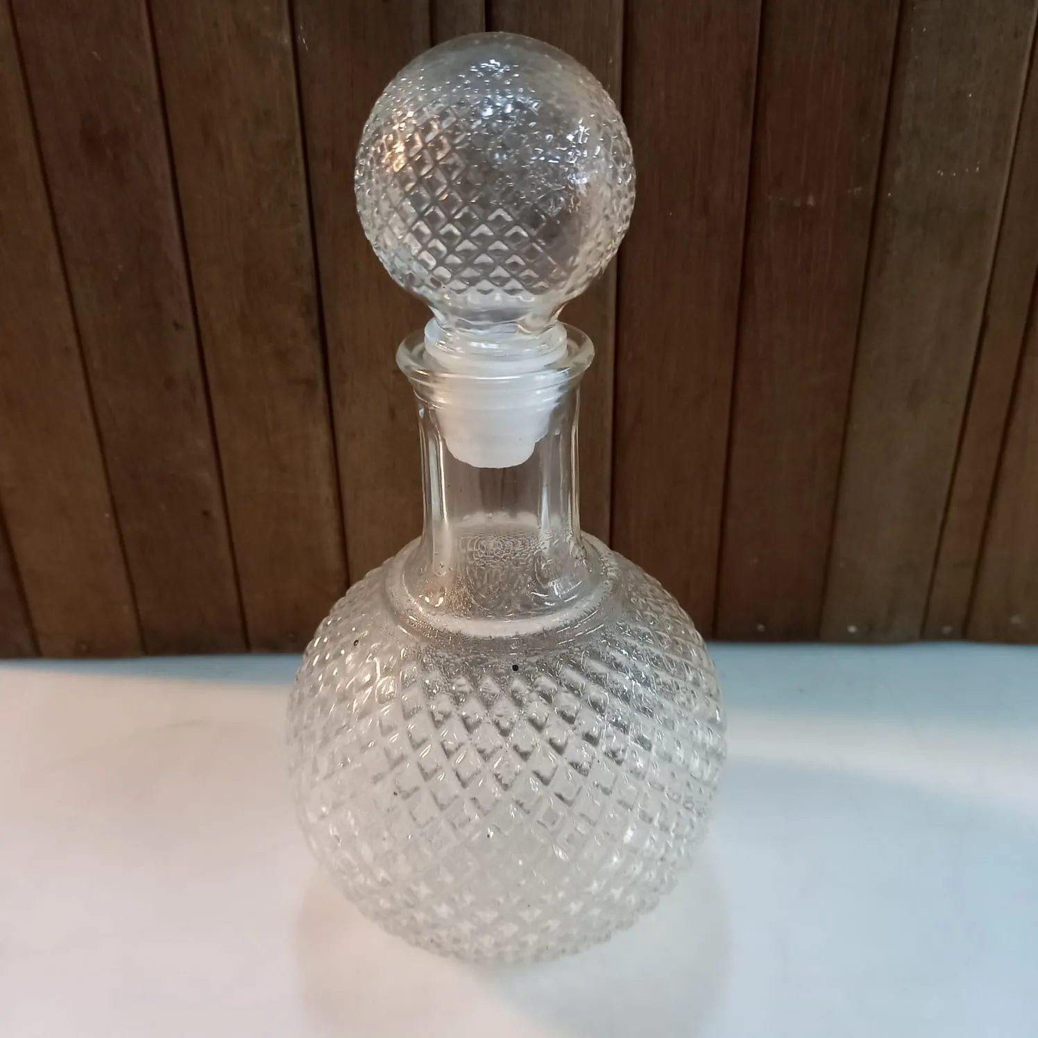 BOTELLON DE CRISTAL PUNTA DIAMANTE   ALT 26 CM (BOT37)