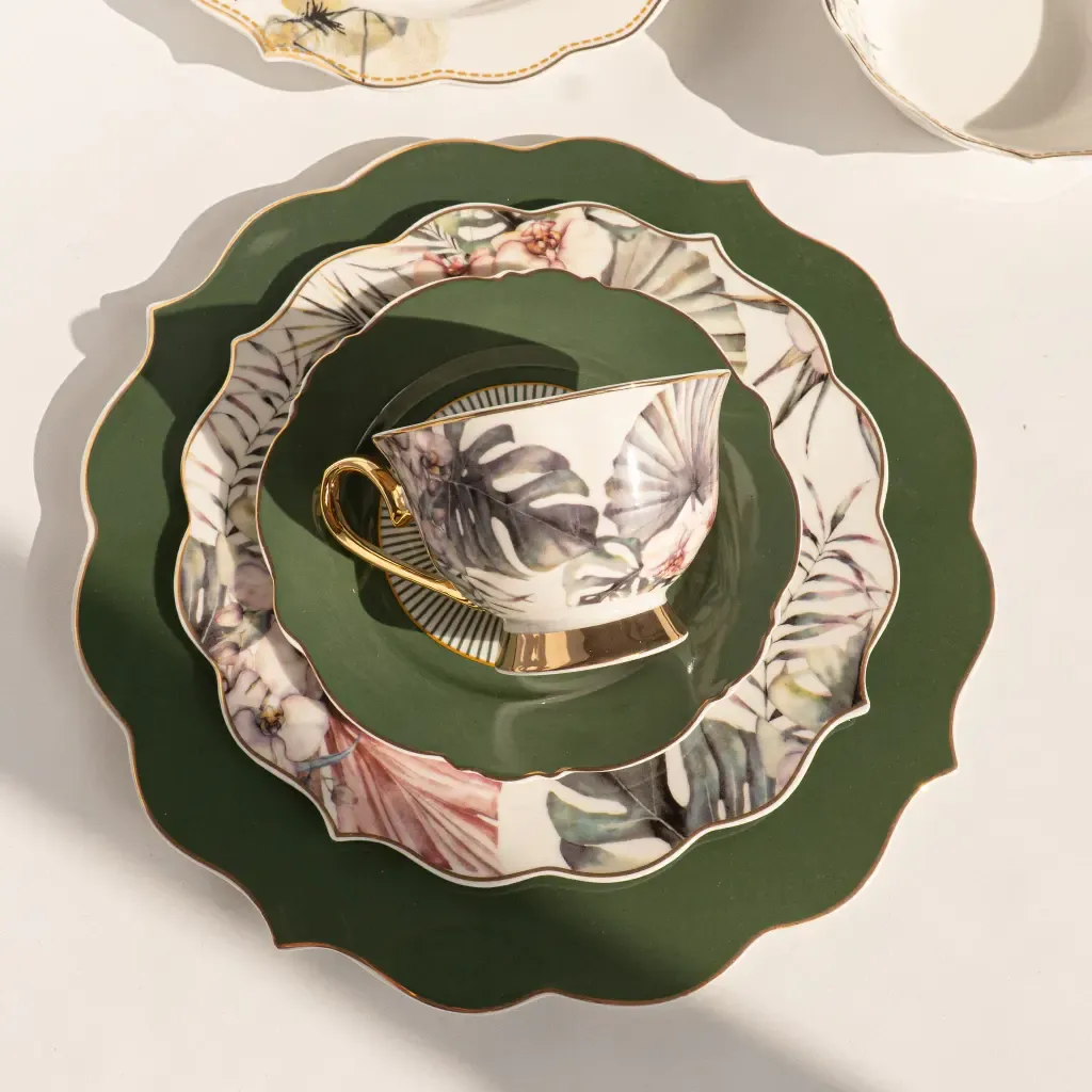 Taza Té Porcelana "Tropical"