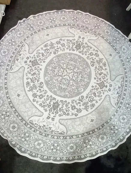 MANTEL REDONDO CALADO "BOUQUETE "  170 CM