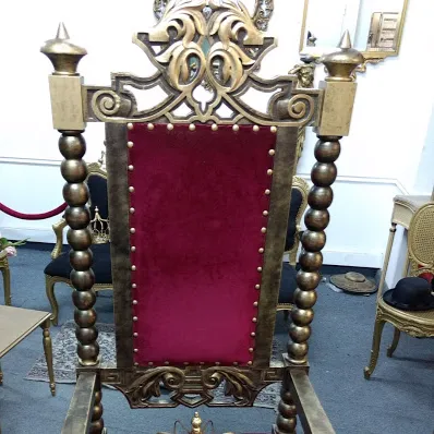 SILLON 1 CUERPO TRONO REAL PANA ROJA ALT. 1.70 ANCHO: 0.70 MT