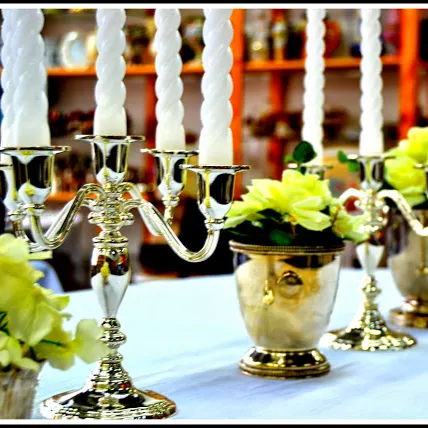 Candelabros 5 velas Plata Classic