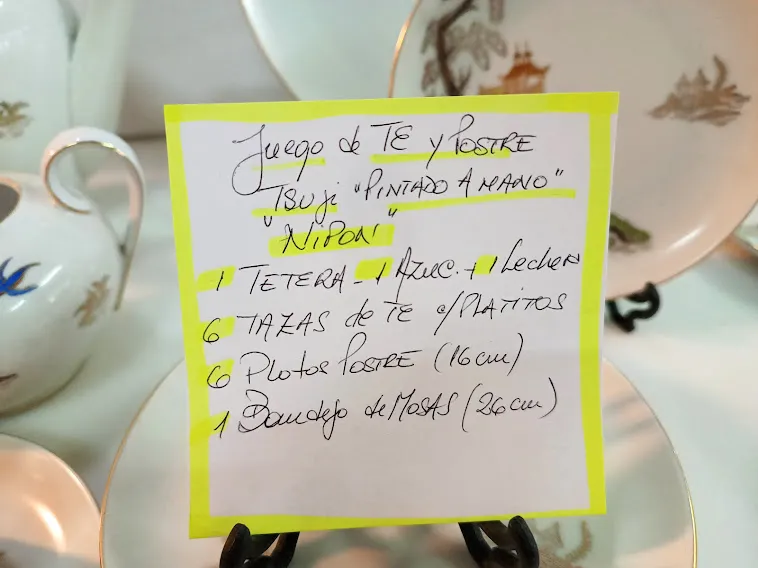 PLATO POSTRE  PORCELANA TSUJI  PINTADO A MANO "NIPPON"