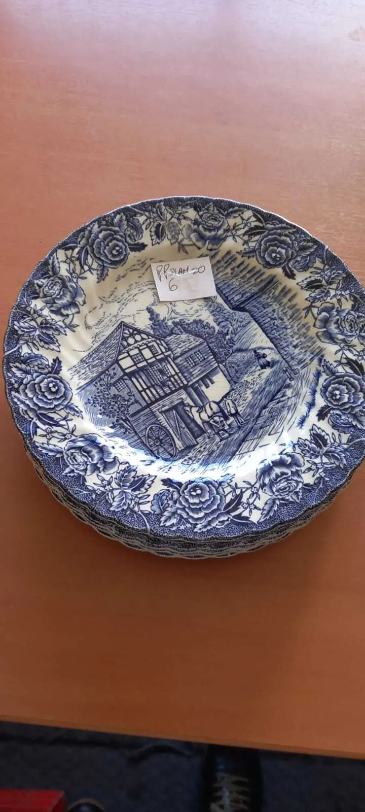 PLATO  POSTRE / ENTRADA BLUE  BRITSH ANCHOR -20 CM 