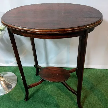 MESA DE SALA  "OVAL ROBLE" doble plano diam. 65 X 47 x  80 CM