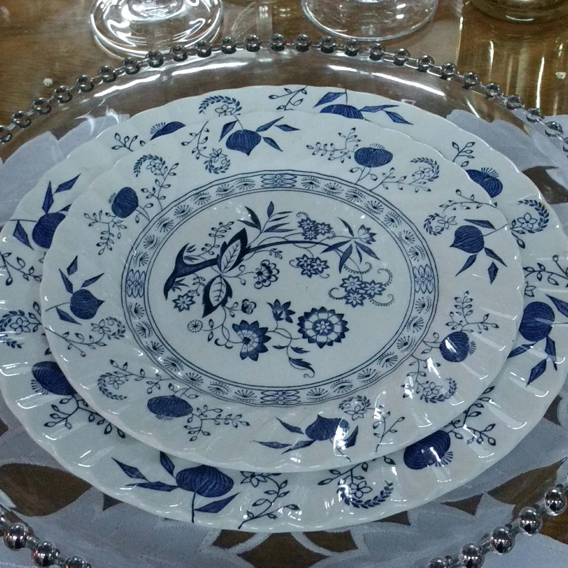 PLATO DE ENTRADA JOHNSON  BROS BLUE & WHITE 20 CM 