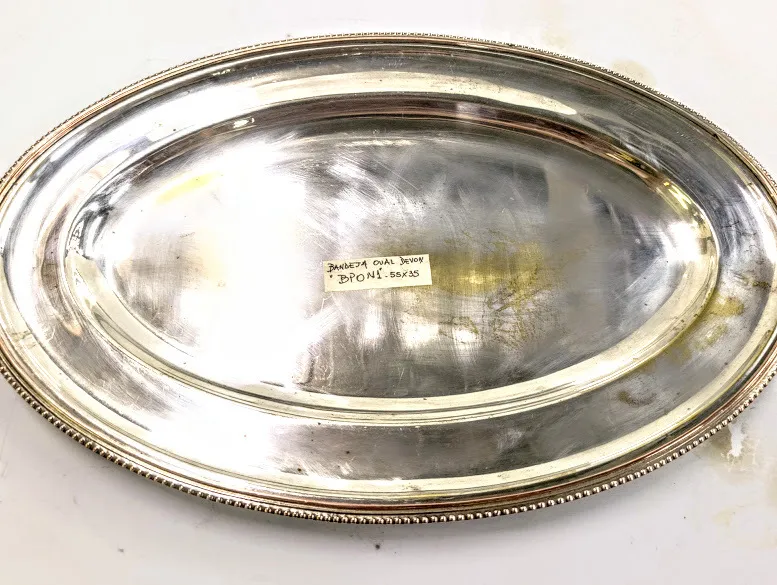 BANDEJA PLATA OVAL DEVON "BPON1" 55X35 CM