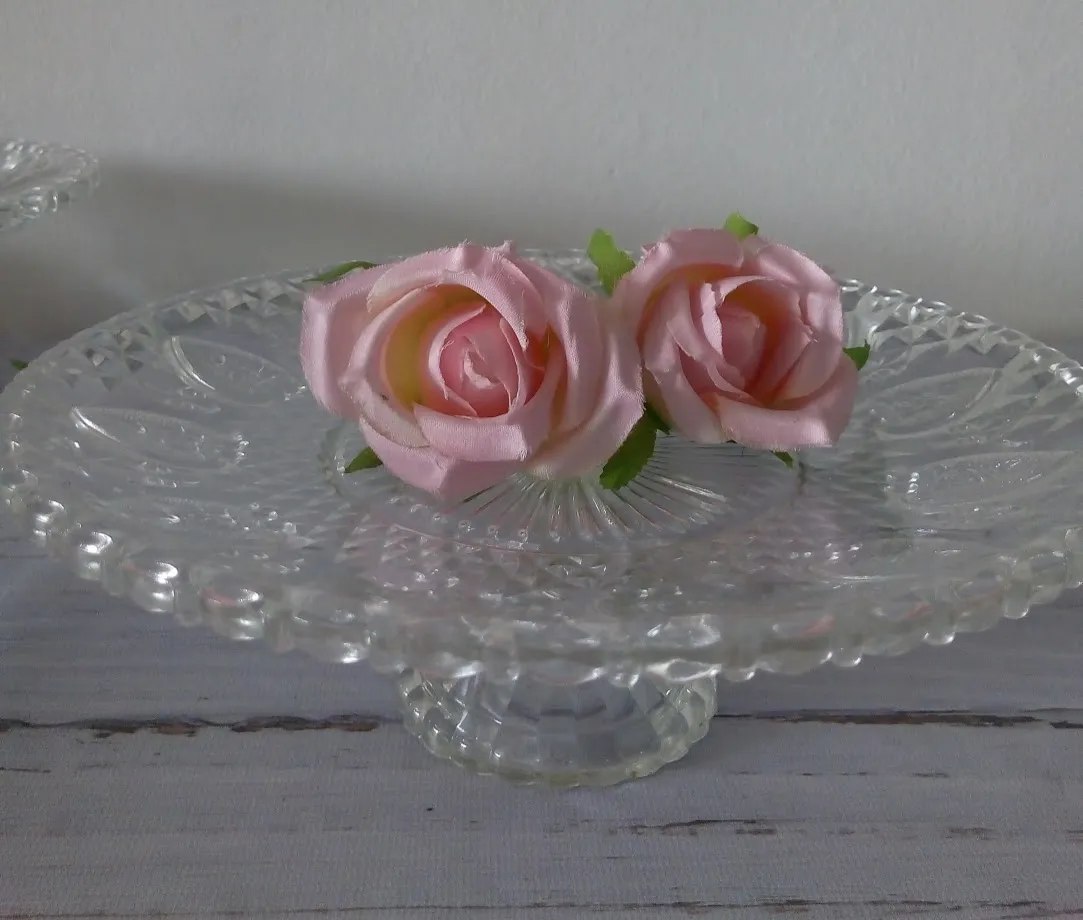 Pie de Torta Vitrea Labrada - MEDIANA-Diam.25 cm Alto 8cm 