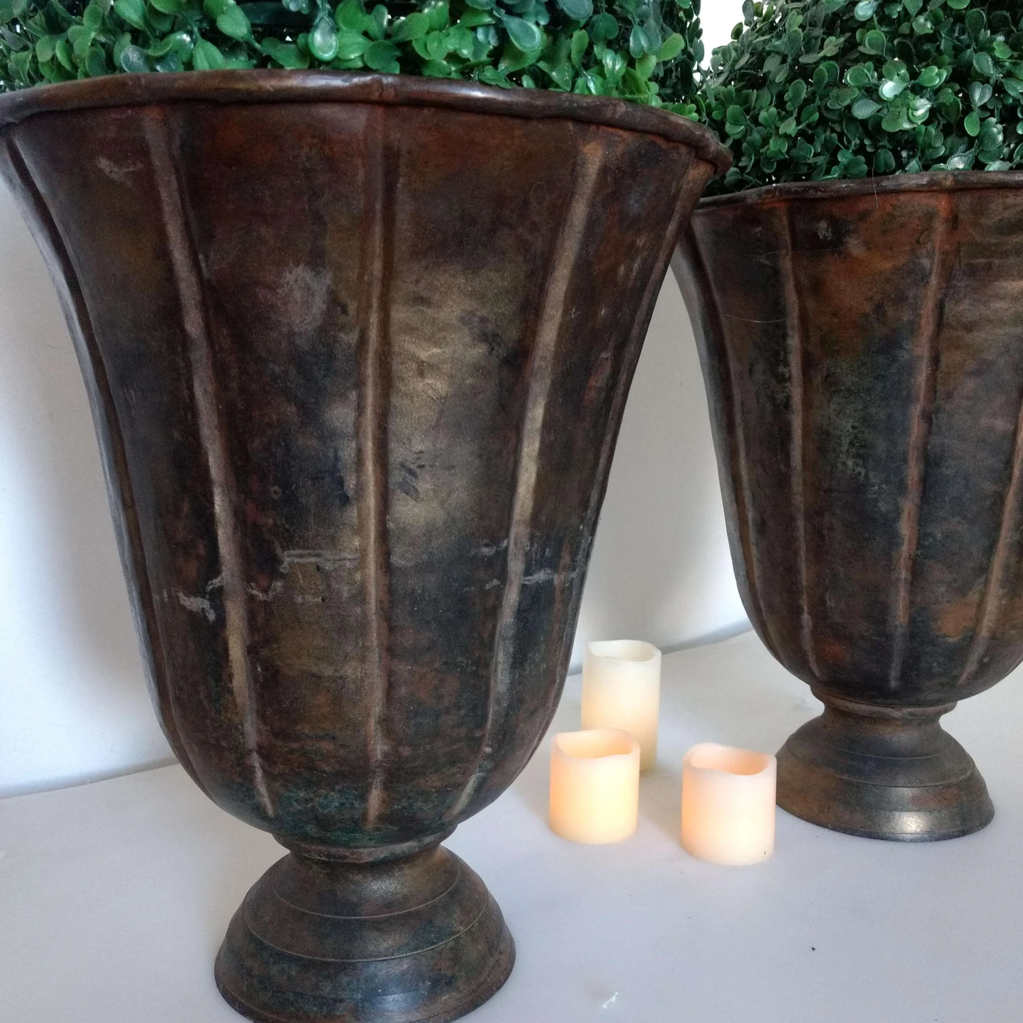 COPON METAL OXIDO  "ART DECO"  35 ALT. BOCA 30 CM