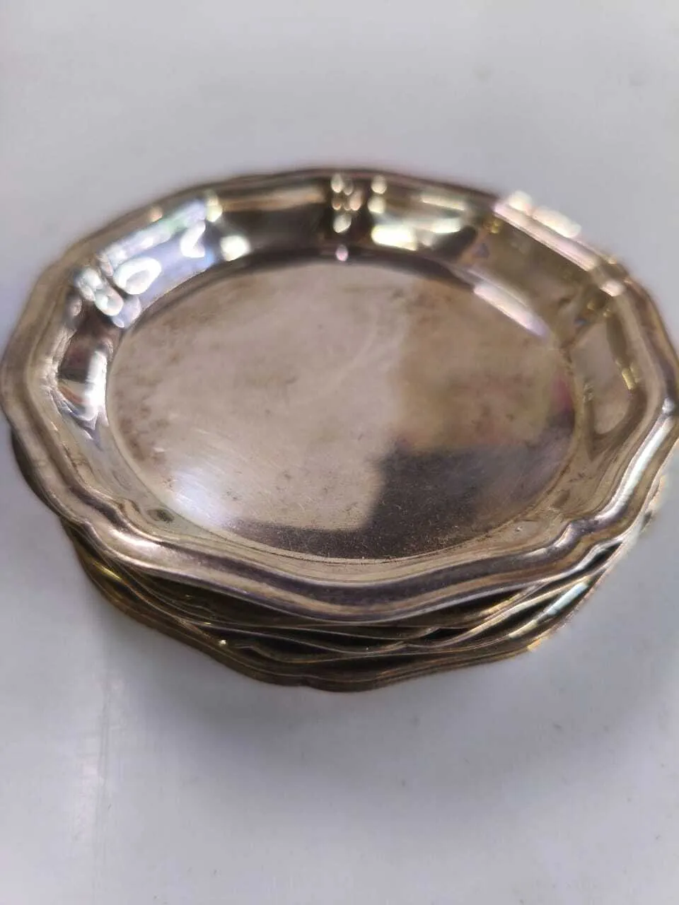 MINI PLATITO DE PLATA LAPPASS "MPPL6834" Diam  9 cm  Alto 1 cm 