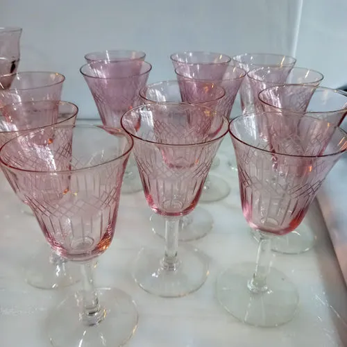 COPA CRISTAL ROSA ANTIQUE "D" 14 CM ALTO