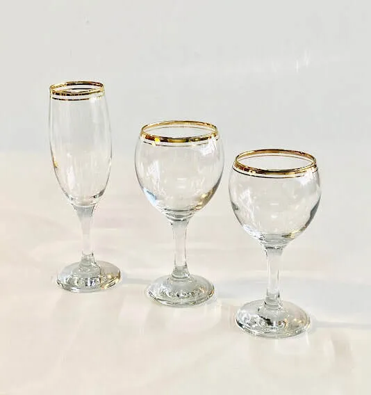 COPAS AGUA BORDE ORO 