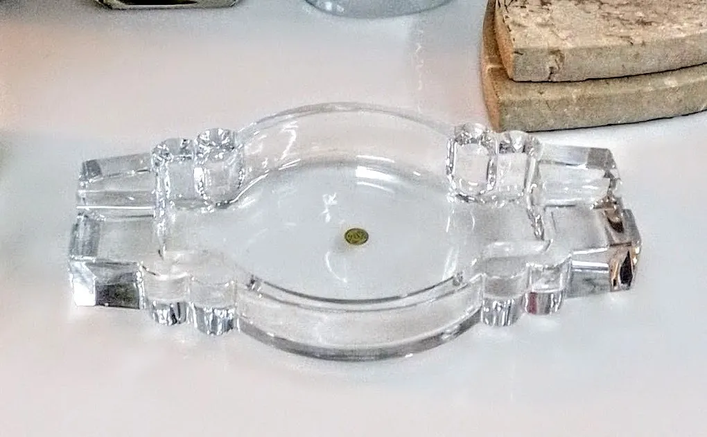 CENICERO DE  CRISTAL PARA HABANOS 